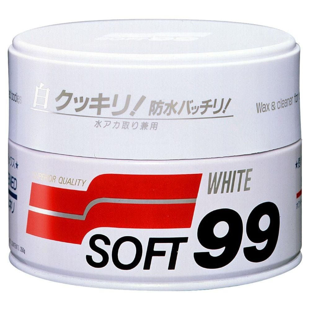 CERA WHITE CLEANER PARA CARROS DE CORES CLARAS 350G SOFT99