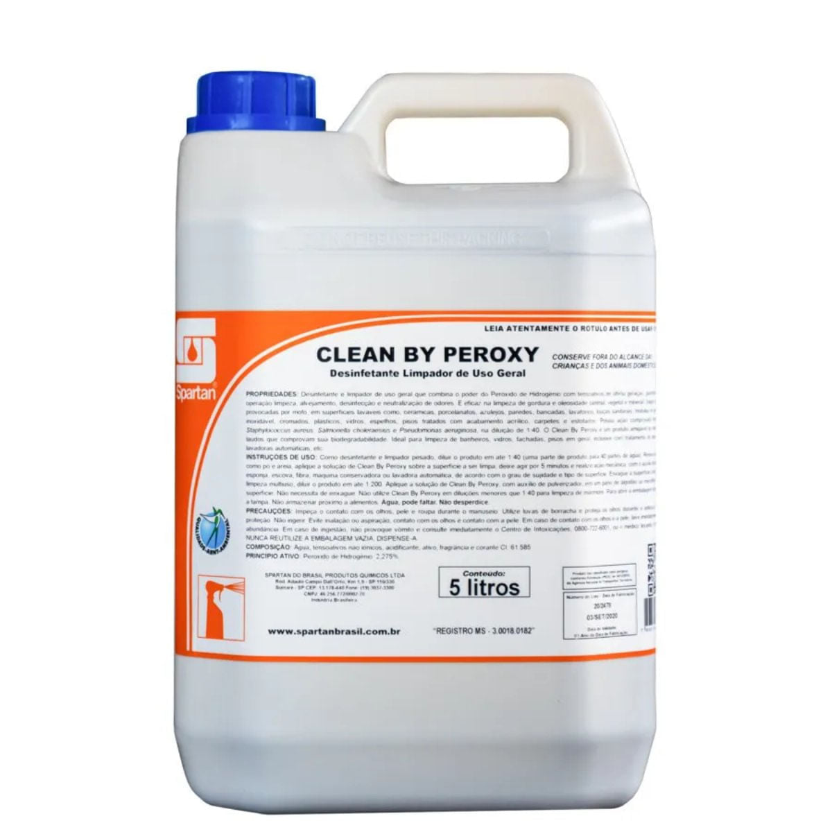 CLEAN BY PEROXY - DESINFETANTE DE USO GERAL 5L SPARTAN