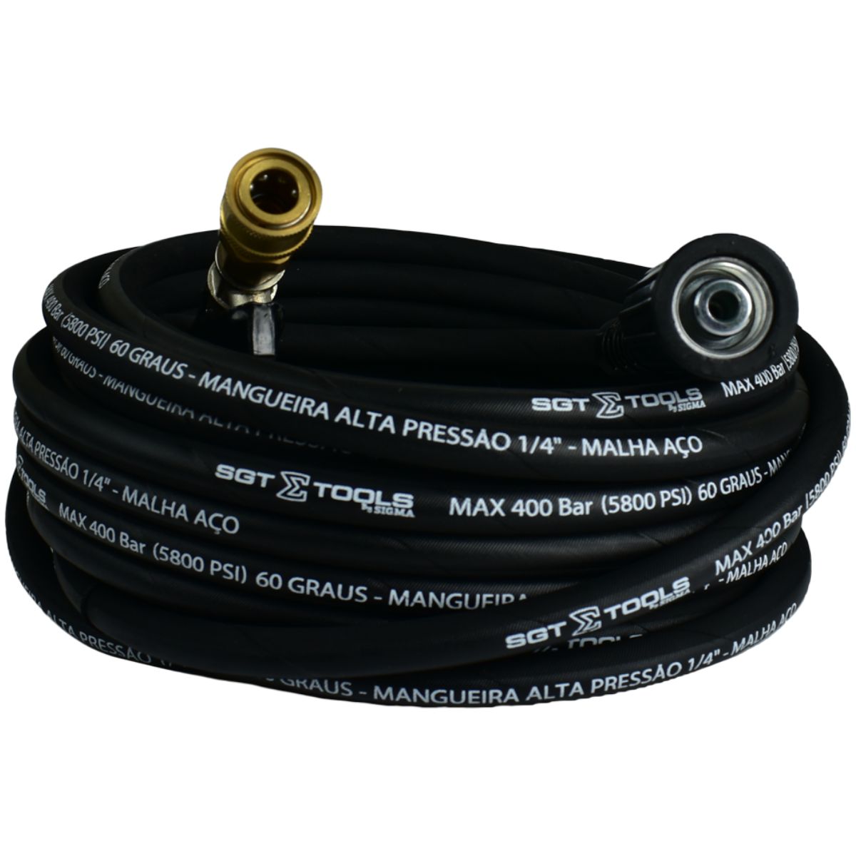 MANGUEIRA TRAMA ACO M2214 X M2214 P LAVADORAS ALTA PRESSAO 12 METROS SIGMA TOOLS