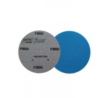 LIXA DISCO 1500 FINISHING FOAM COM VELCRO AZUL ICE NORTON