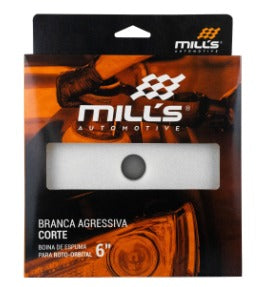 BOINA DE ESPUMA BRANCA AGRESSIVA MILLS 6" (152,4mm) - ROTOORBITAL