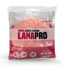 BOINA DUPLA FACE LANA PRO - FIO VERMELHO E BRANCO - CORTE PESADO